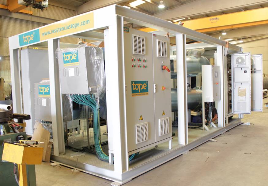 First commercial online molten salt heating module
